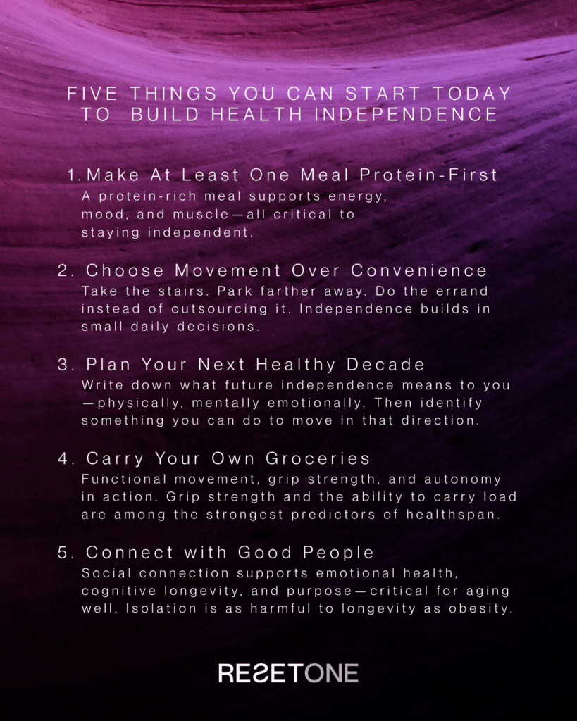 5 Things you can Start Today to Build Health Independence