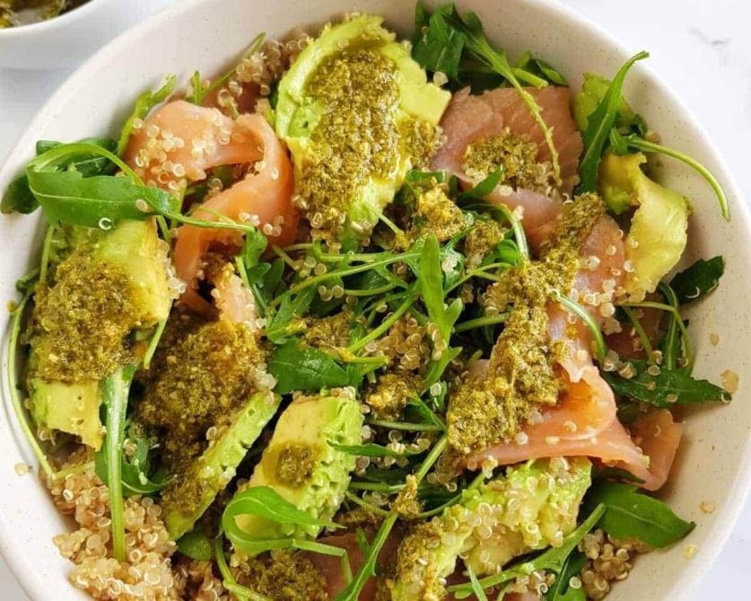 Breakfast recipes for longevity. WOW Smoked Salmon and Quinoa Breakfast Salad